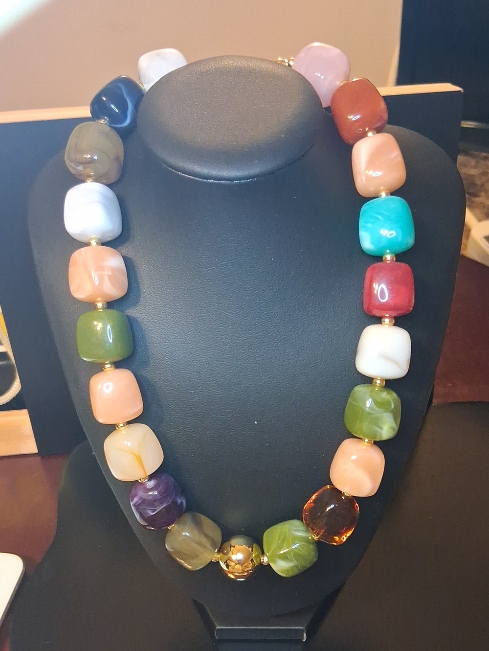 Mayamar Multicolor Gem Mix Necklace New